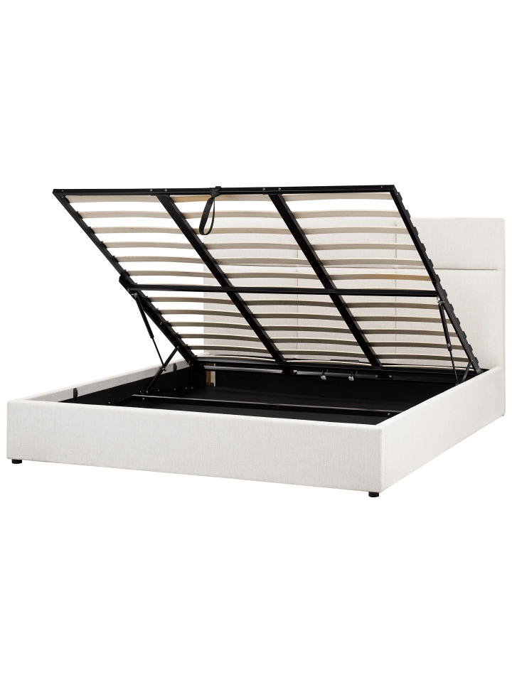Beliani Doppelbett LAGORD in Weiß/Schwarz - (W) 180 x (H) 84 x (L) 214 cm günstig kaufen onesize