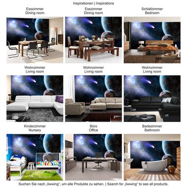 liwwing Fototapete Fototapete Erde Weltraum Planet Meteoriten Blau liwwing no. 232, Welt