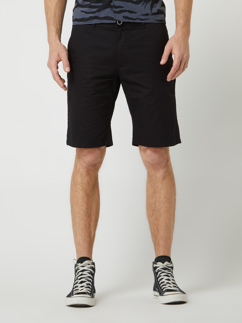 Chino-Shorts aus Baumwolle in schwarz