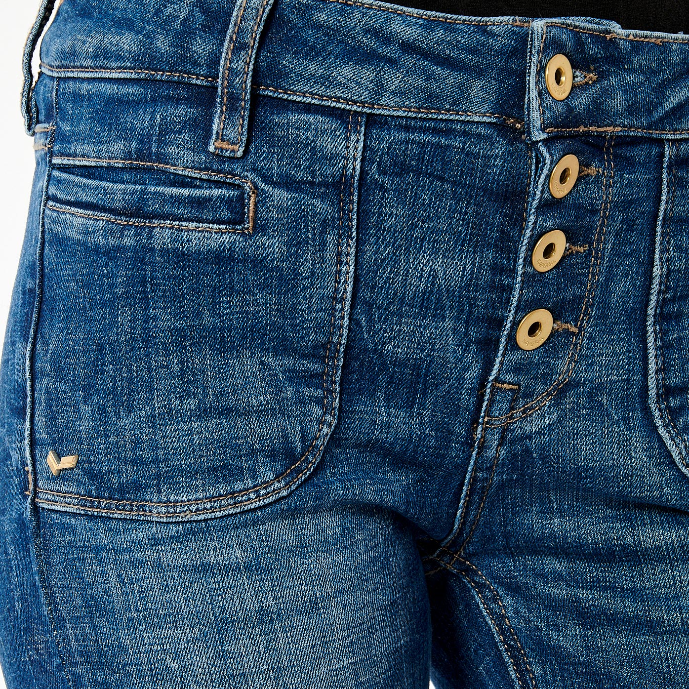 LUCKY  Jean bootcut bleu Femme