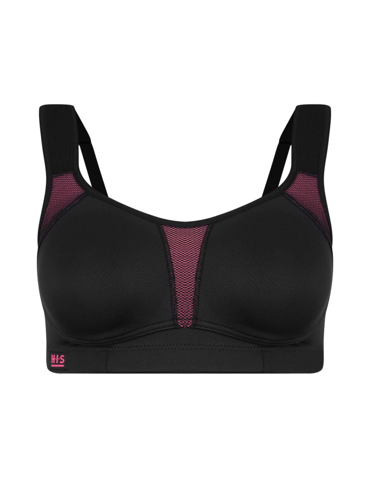 H.I.S Sport-BH in schwarz-pink günstig kaufen
