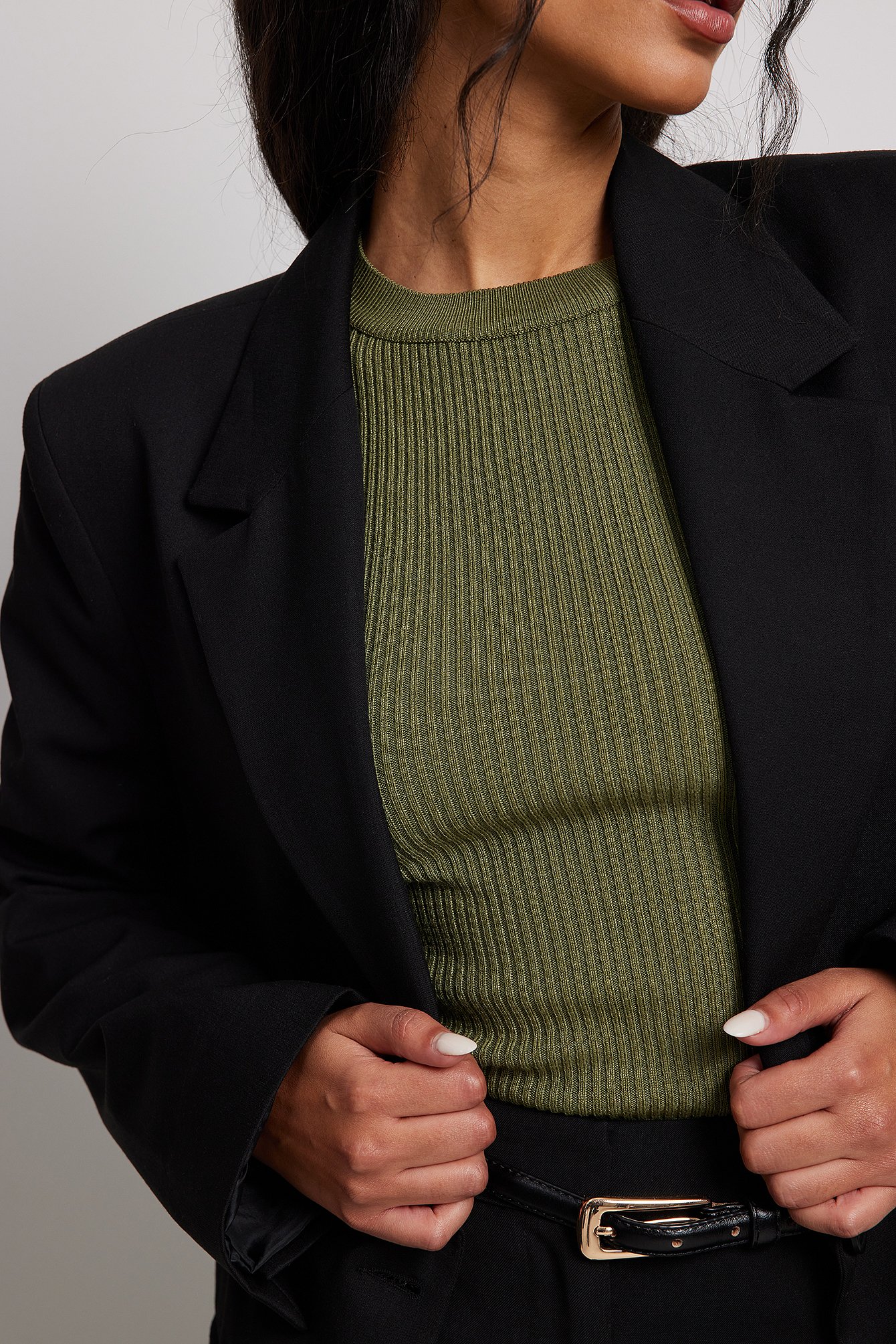 Gerippter Pullover