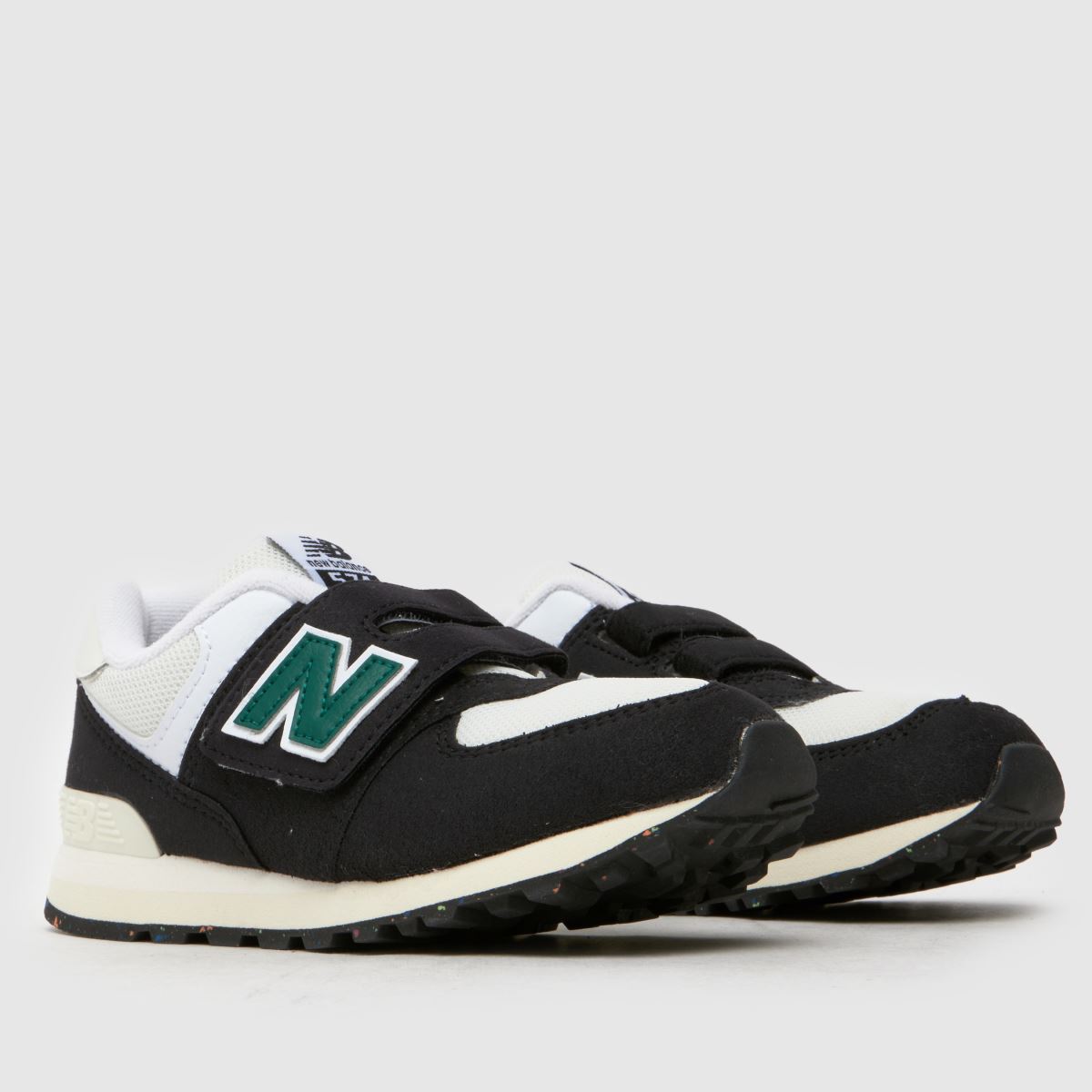 New Balance svarta multifärgade 574 Junior-sneakers för pojkar