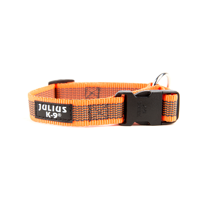 JULIUS-K9 Hundehalsbänder JULIUS-K9 Julius K9 Halsband 25mm x 39-65cm orange/ grau