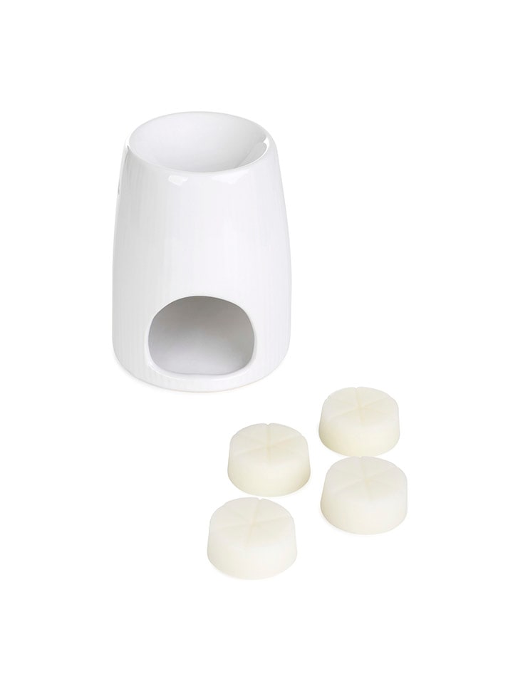 Homla 5tlg. Set: Duftlampe & Duftwachs ''Fires'' in Weiß günstig kaufen onesize