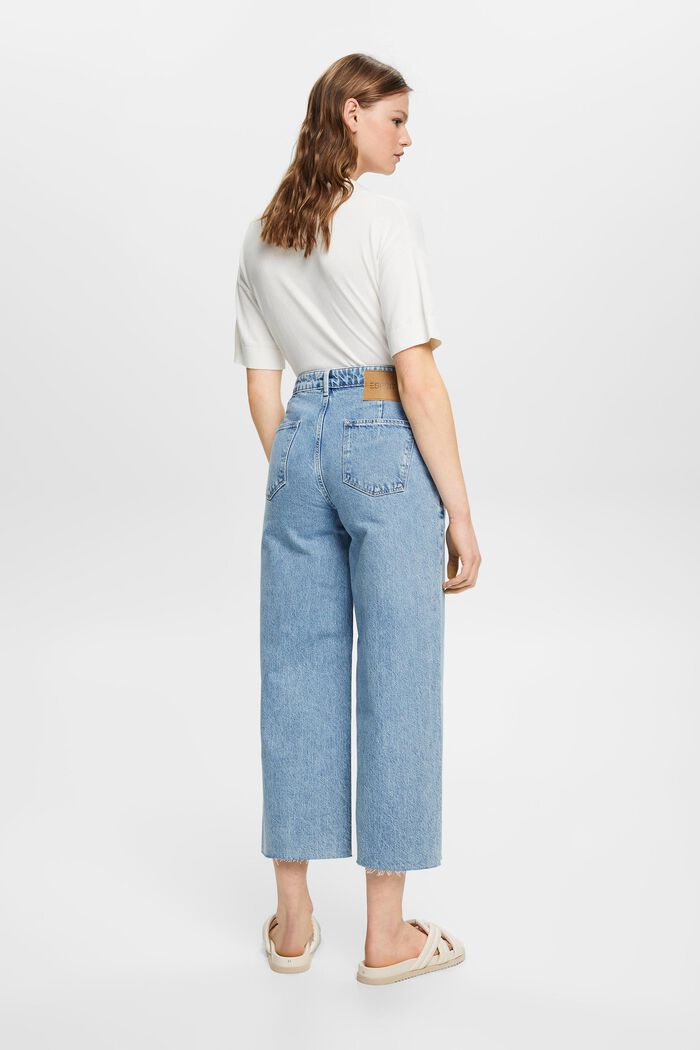 Culotte-Jeans mit hohem Bund
