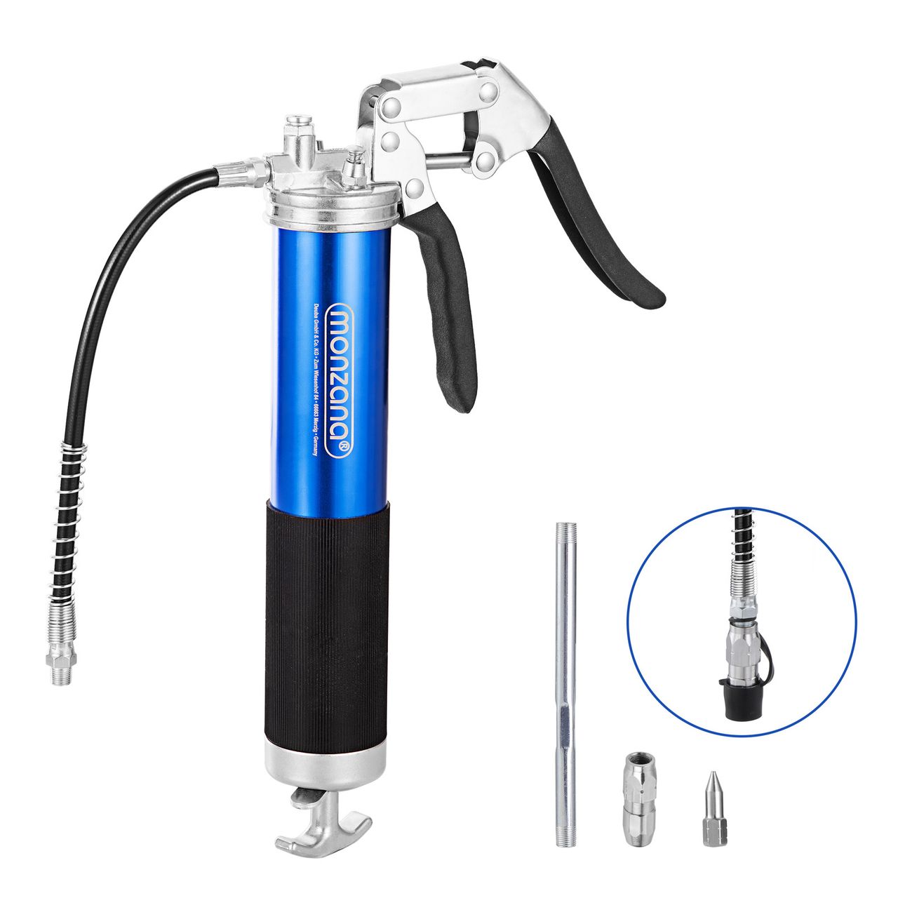 Casaria monzana® Handhebel Fettpresse Blau 400ml