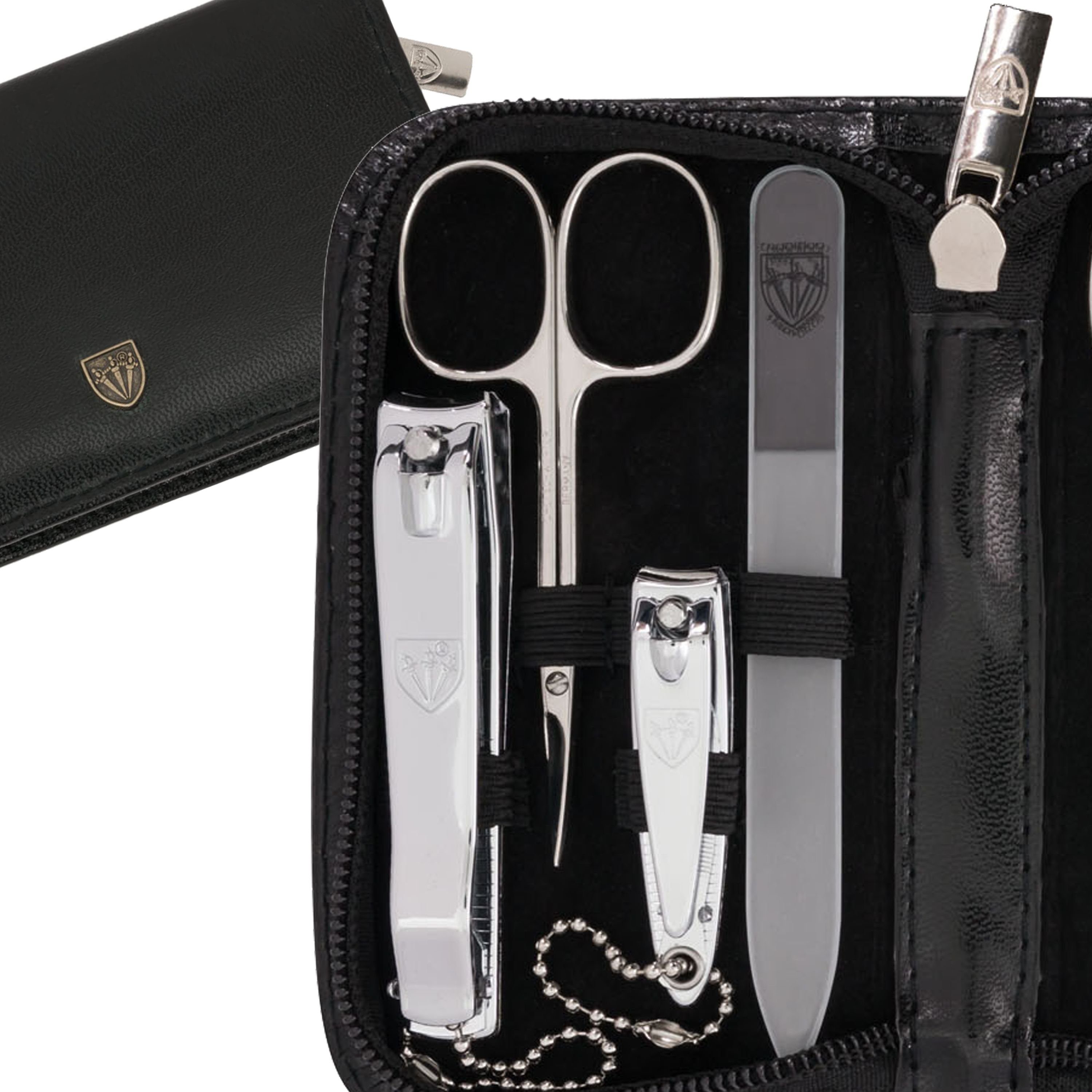 3 SCHWERTER Maniküre-Pediküre-Set, Berlin 8-teilig ALL-IN-ONE mit Glas- und Saphirnagelfeile