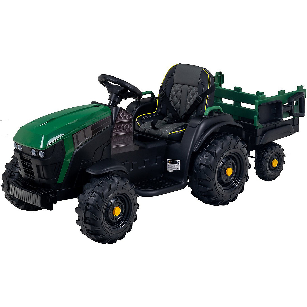 Kinder Elektroauto Kindertraktor mit Anhänger - TD925 - Staufach - Schaufel