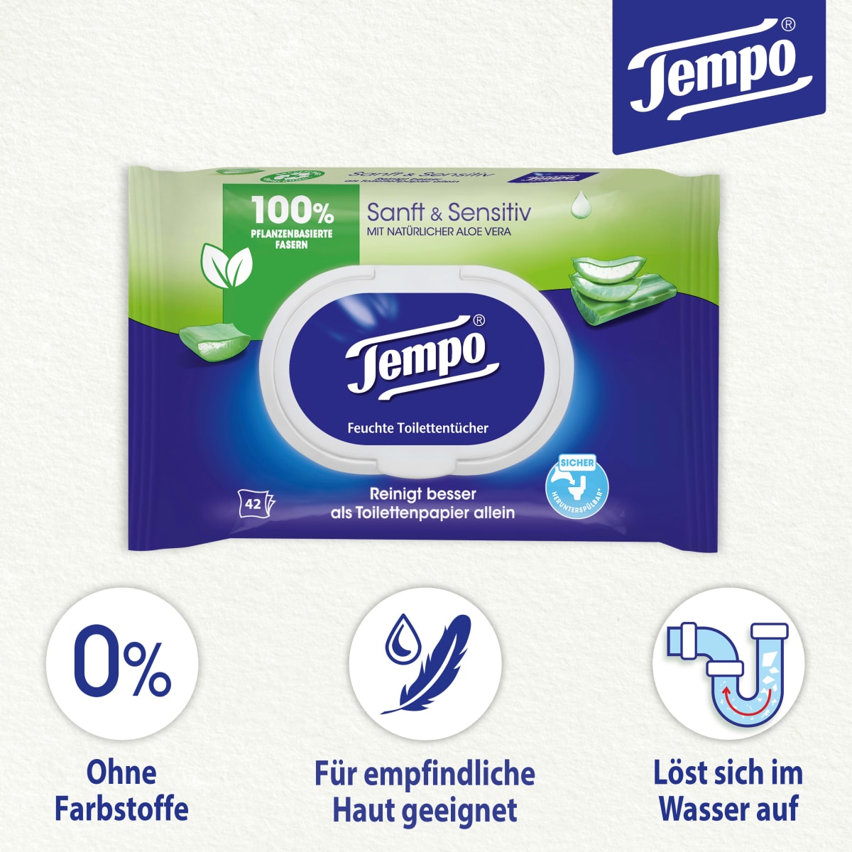 Feuchtes Toilettenpapier sanft & sensitiv, 42 St