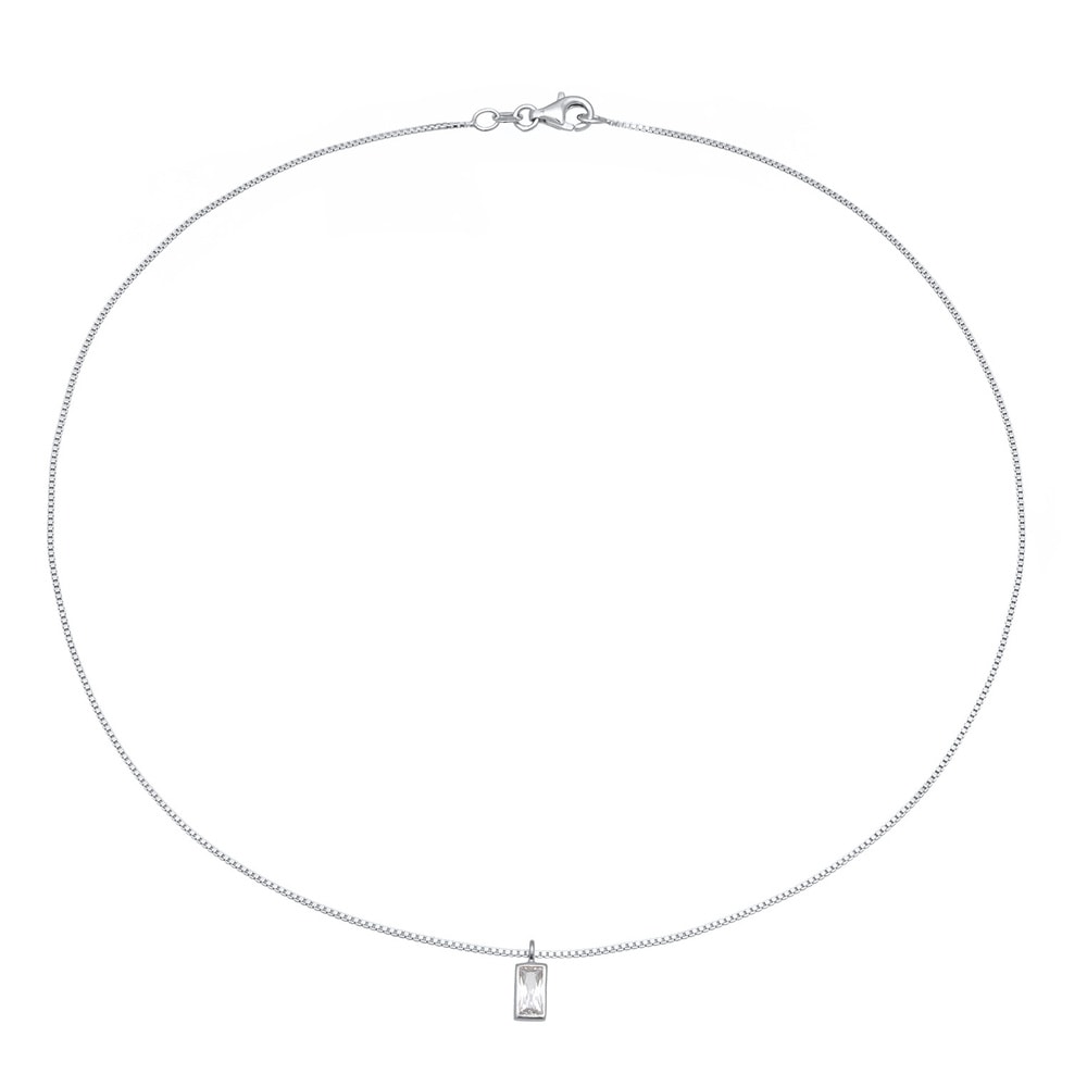 Elli Elli Collier Femmes Pendentif Solitaire Basique avec Zirconium en argent sterling collier