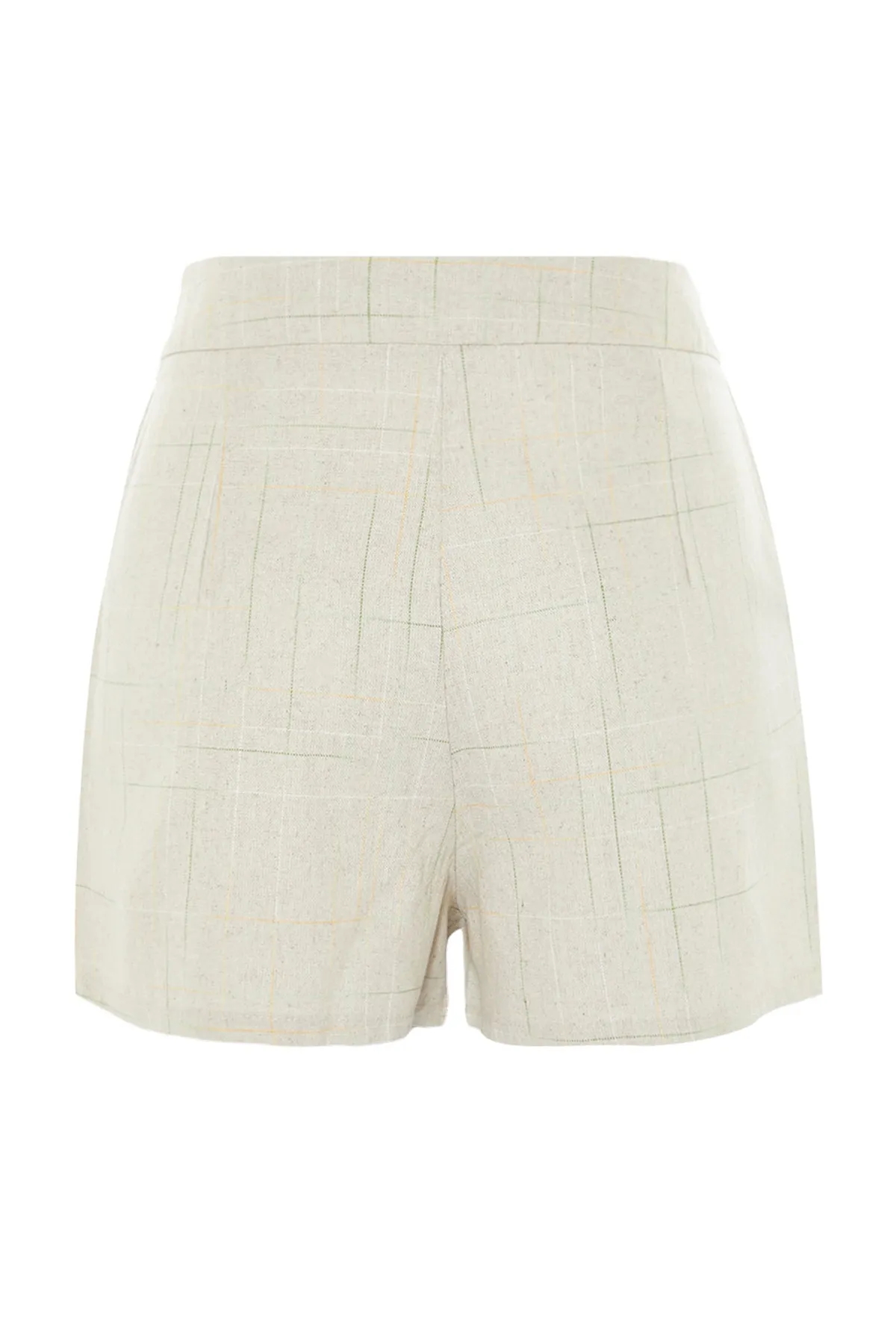 Trendyol Collection  Strandshorts mit Leinenstruktur in Ecru TBESS21SR0058