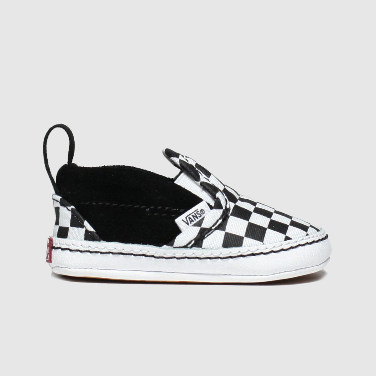 Vans fekete-fehér bebújós V-alakú babacipő