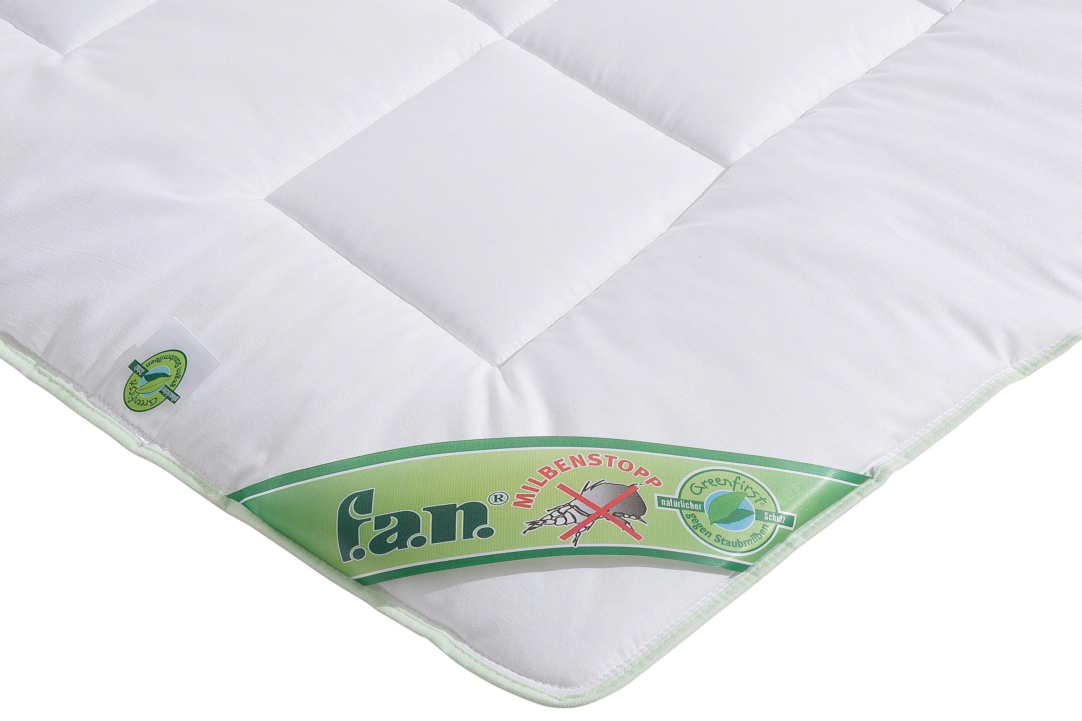 Microfaserbettdecke + Kunstfaserkissen, Greenfirst, f.a.n. Schlafkomfort, Füllung: Faserbällchen (Kopfkissen), Bezug: 100% Baumwolle
