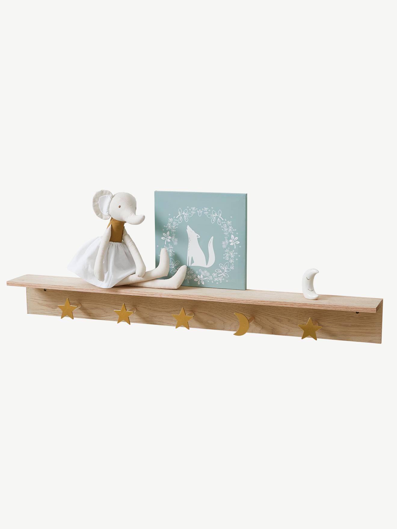 Vertbaudet Kinderzimmer Wandgarderobe MOND & STERNE - natur