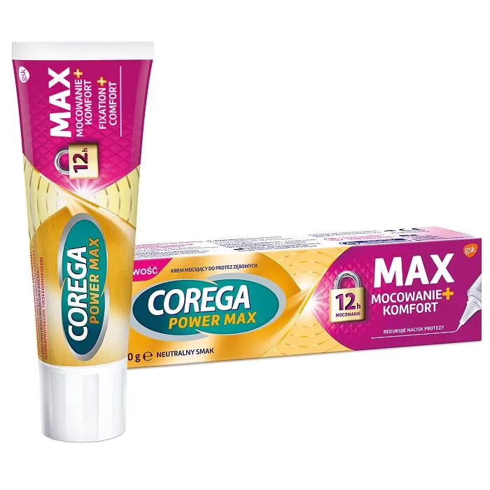 Κρέμα οδοντοστοιχιών Corega Power Max Fixation + Komort