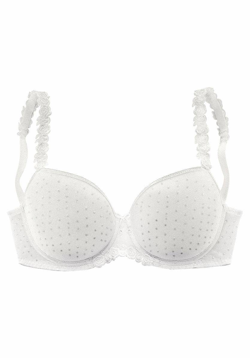 LASCANA Schalen-BH mit Bügel, mit verzierten Trägern, Dessous