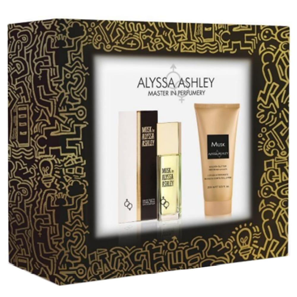 ALYSSA ASHLEY Musk Geschenkset Eau de Toilette 50 ml + Glittering Lotion