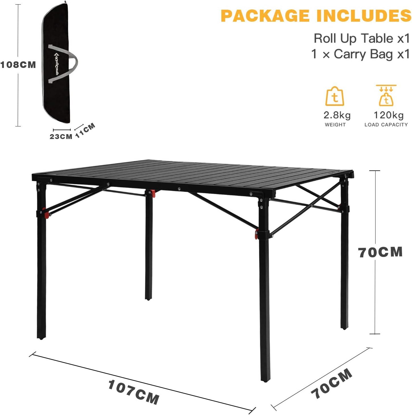 KingCamp 107 x 70 Campingtisch