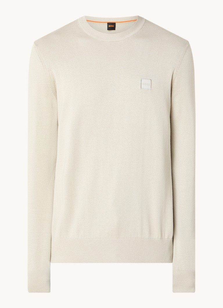 HUGO BOSS Kanovano fine-knit pullover in cashmere blend with logo