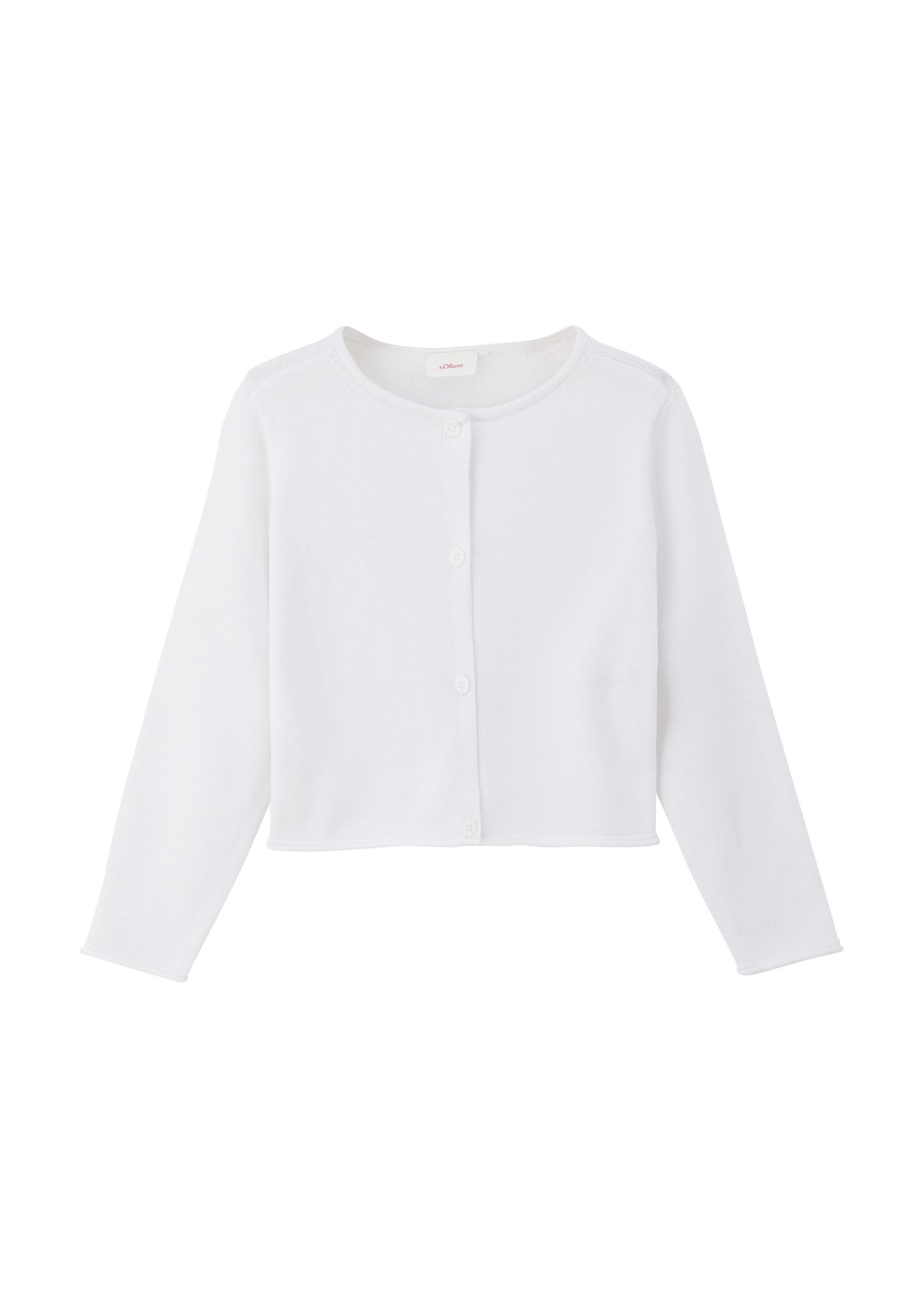 s.Oliver Strickjacke Strickjacke mit Rollsaum