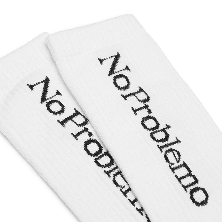 No Problemo Logo Socks white