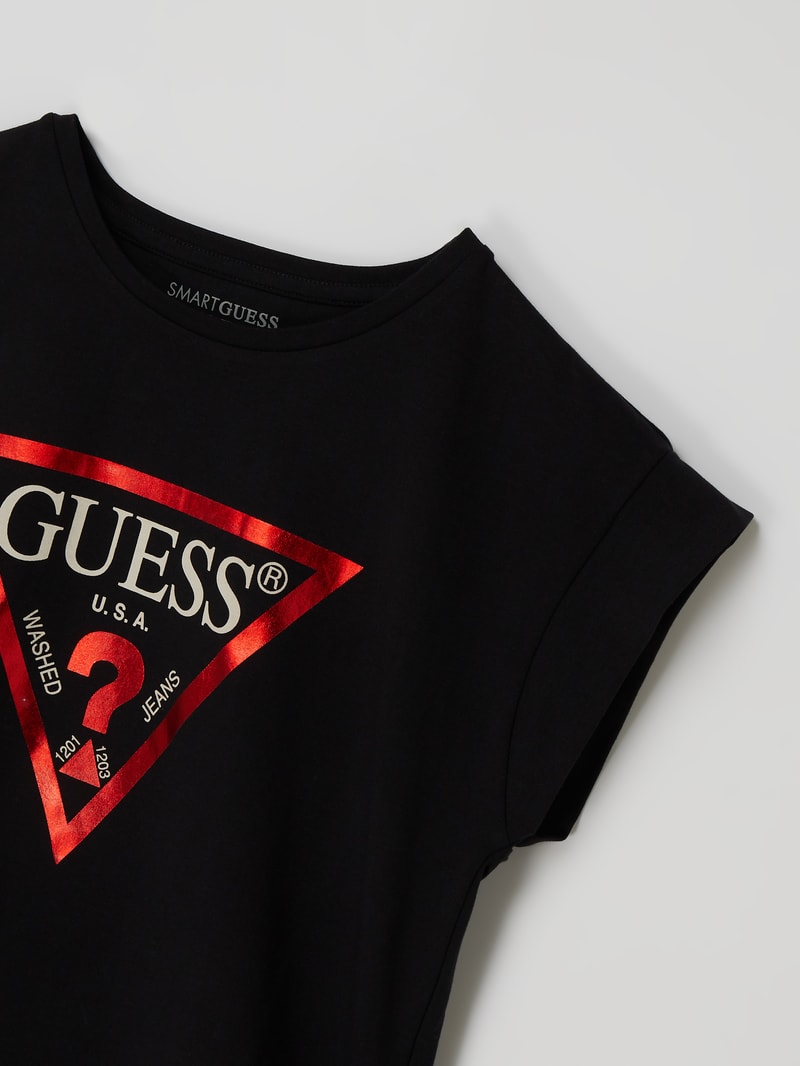 T-Shirt mit Logo in schwarz
