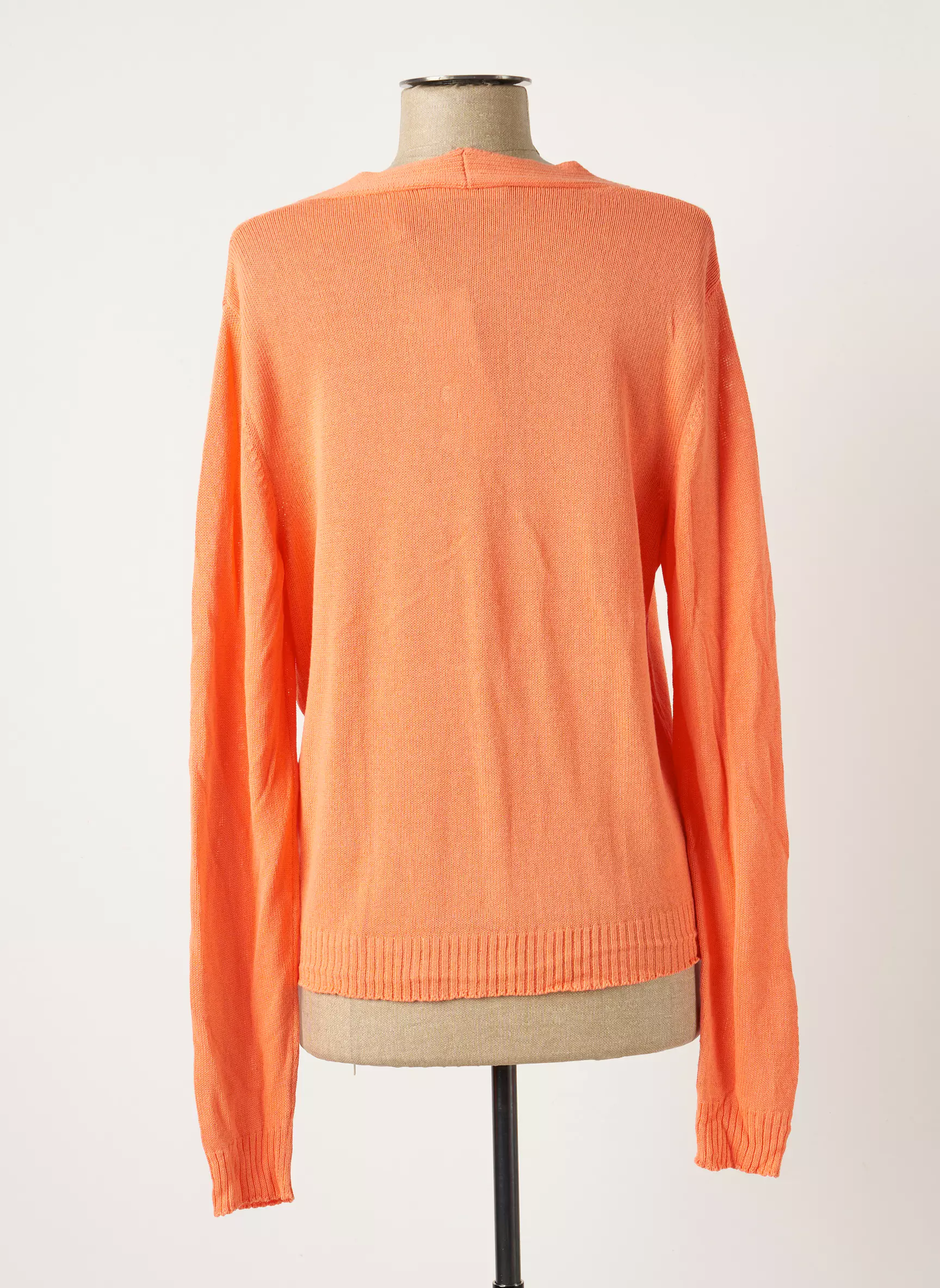 Poles Cardigans Femme couleur orange