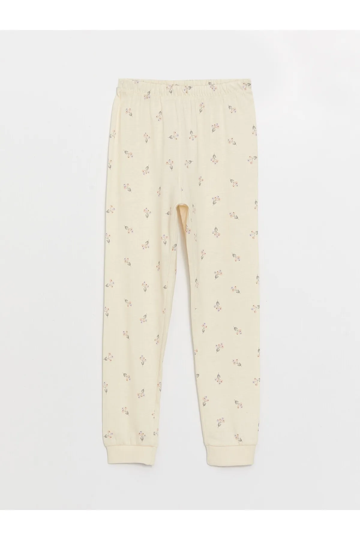 LC Waikiki  Bedrucktes Langarm-Pyjama-Set für Mädchen mit Rundhalsausschnitt