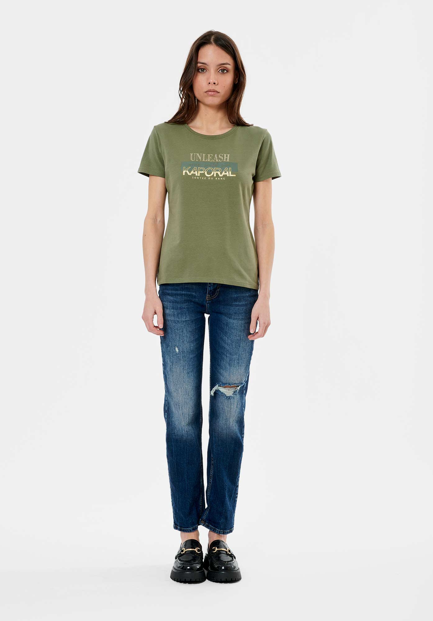 LORIE  T-shirt kaki Femme