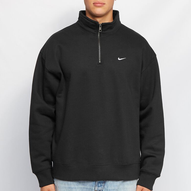 NIKE Solo Swoosh HW BB Quarter Zip Top black/white