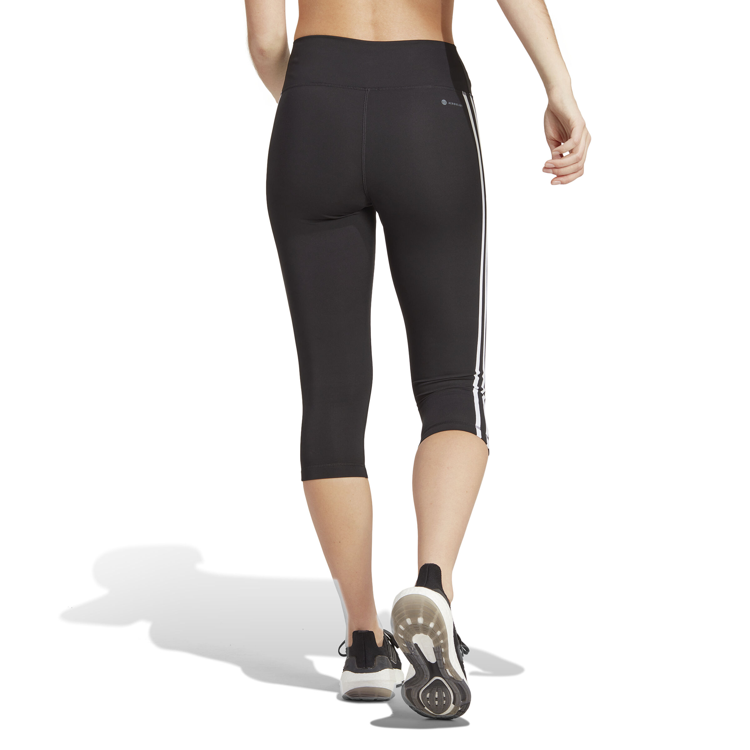 Essentials Train 3-Stripes High-Waisted Tight Damen - Schwarz