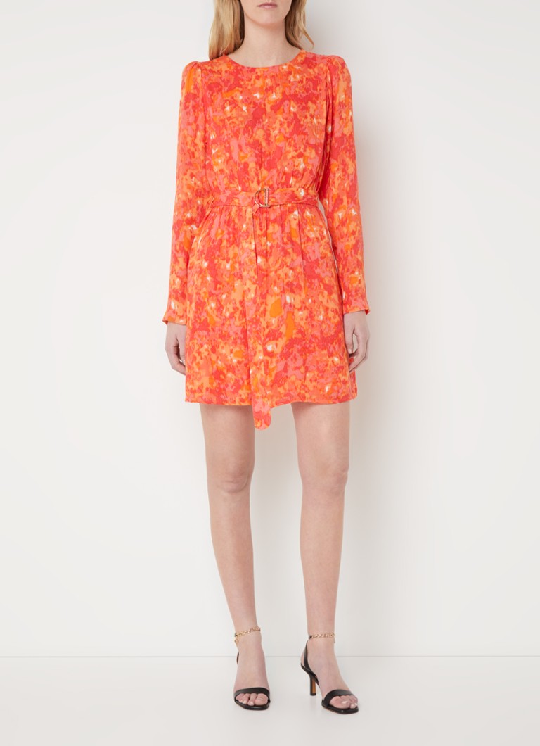 Vestido túnica corto con mangas abullonadas y lazo ajustable de Fifth House Avery