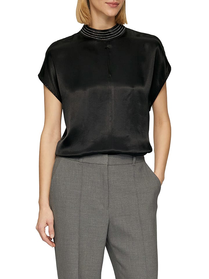 comma Bluse in Schwarz günstig kaufen