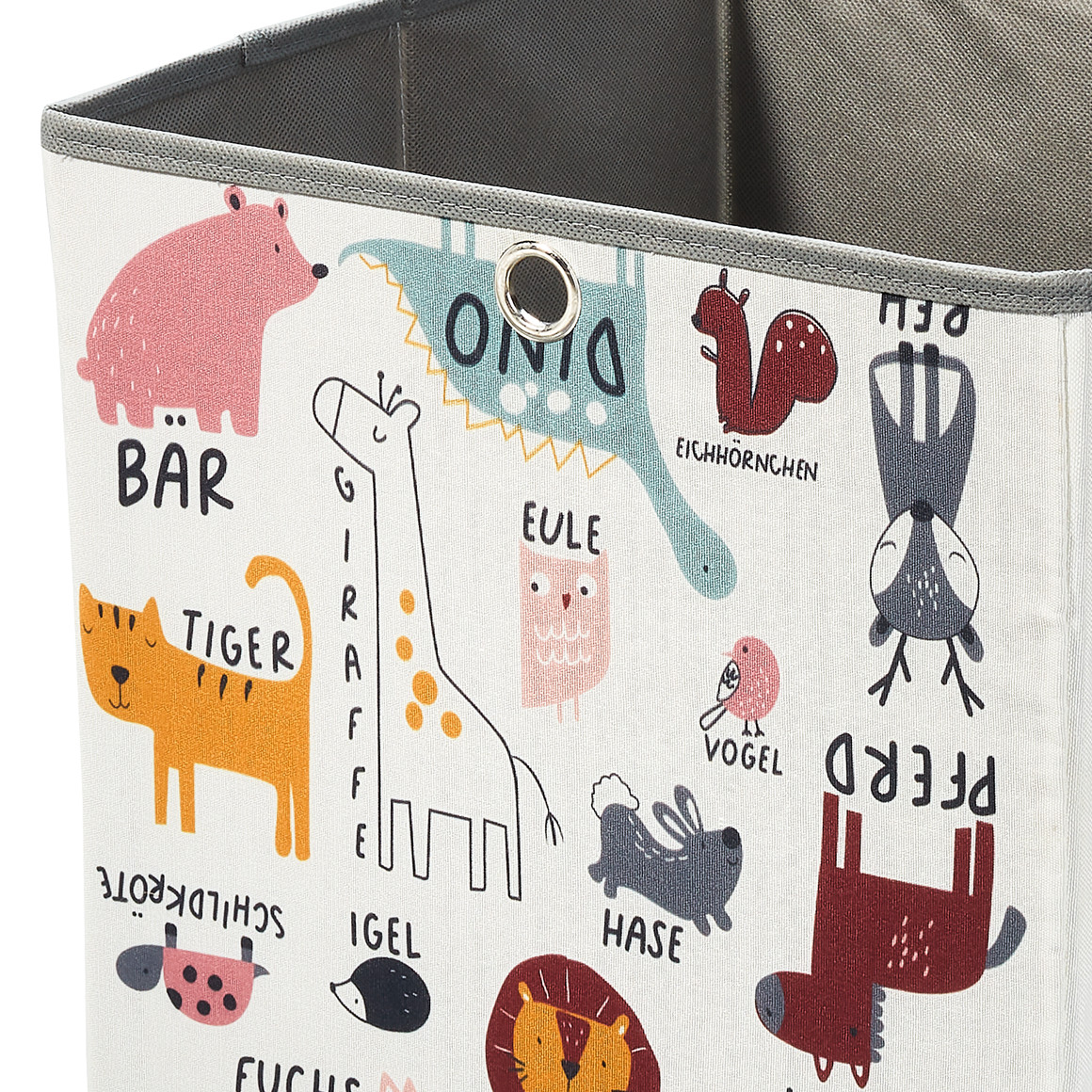 Große Aufbewahrungsbox mit Tier-Motiven