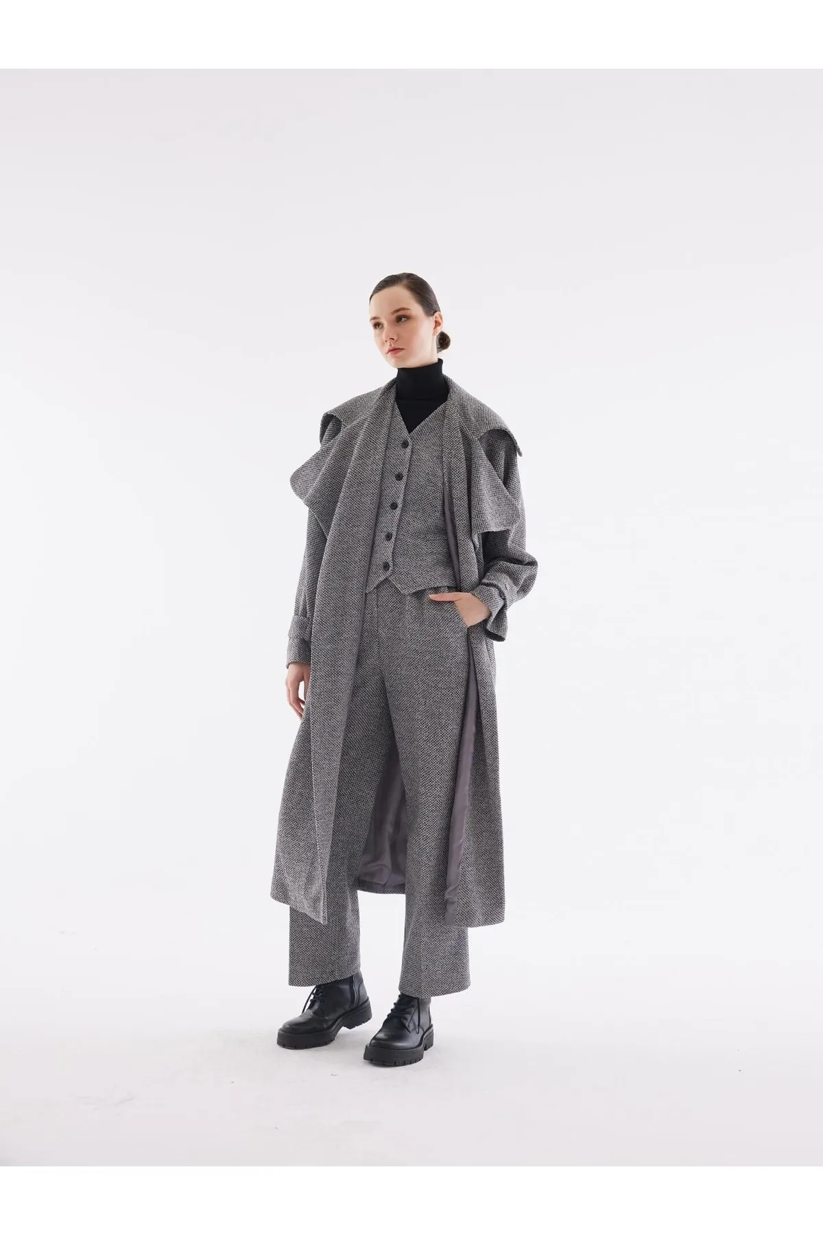 Juste Studio  Zweiteiler - Grau - Regular Fit