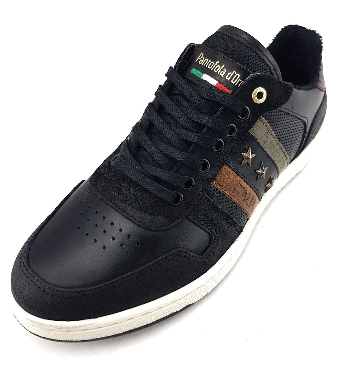 Pantofola d`oro Bolzano Uomo Low 10223033 Schwarz 25Y-Black