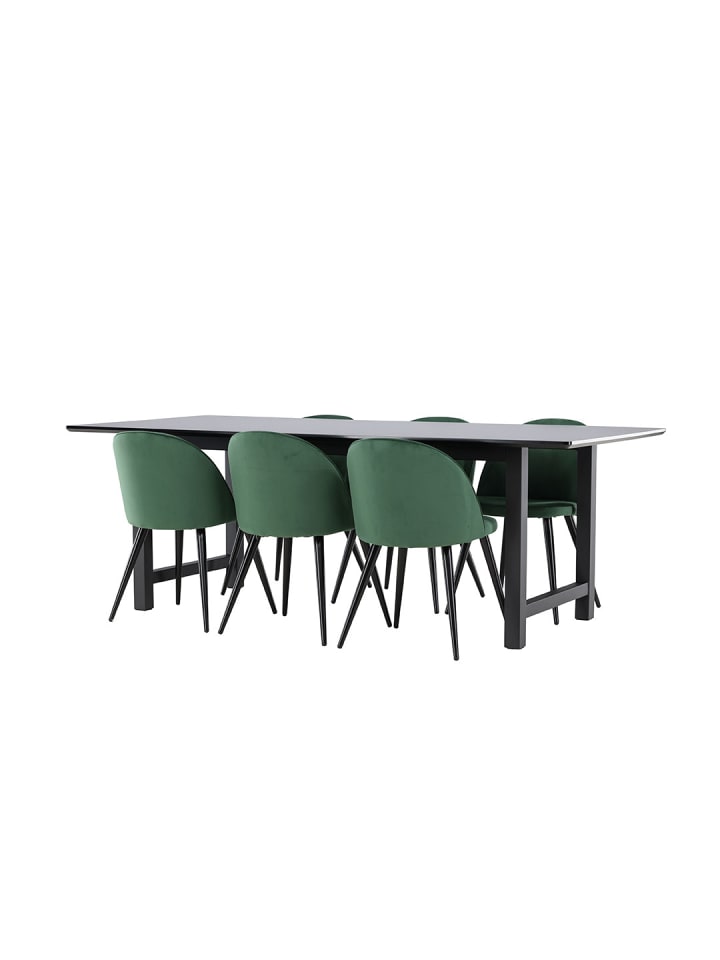 ebuy24 Essgruppe Oslo (7-teilig) Grün 220 x 100 cm günstig kaufen onesize