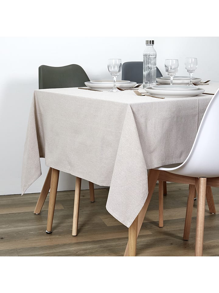 THE HOME DECO FACTORY Tischdecke in Beige - (L)250 x (B)140 cm günstig kaufen onesize