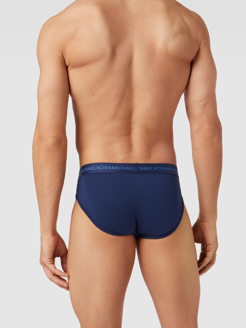 Slip mit Label-Details Modell 'SUPREME' im 3er-Pack in marineblau