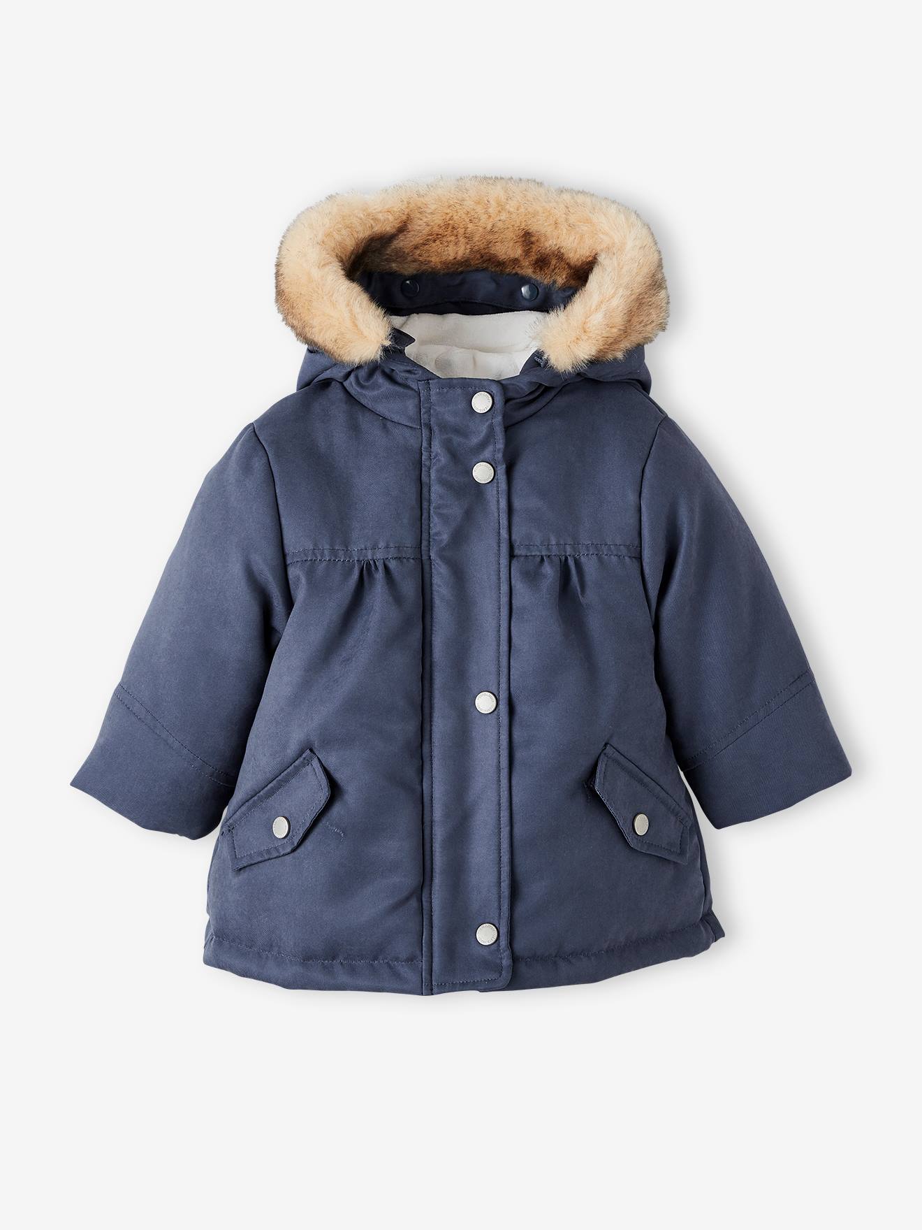 Parka 3 en 1 bébé fille rose pâle
