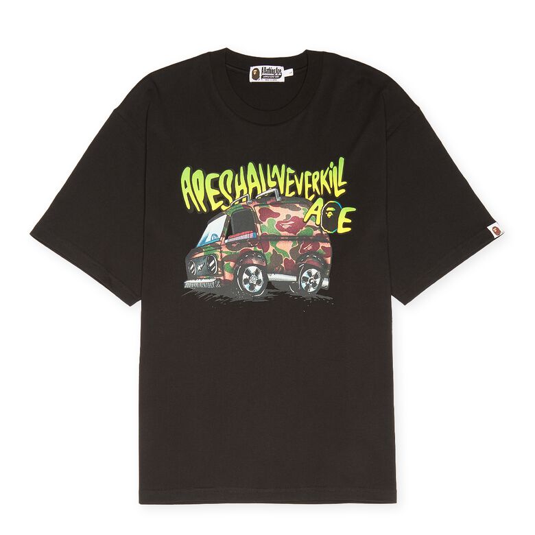 A Bathing Ape Car Graphic Tee M Black