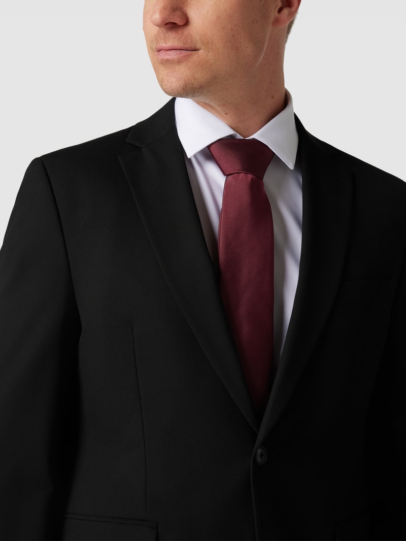 Krawatte mit Label-Patch in bordeaux rot