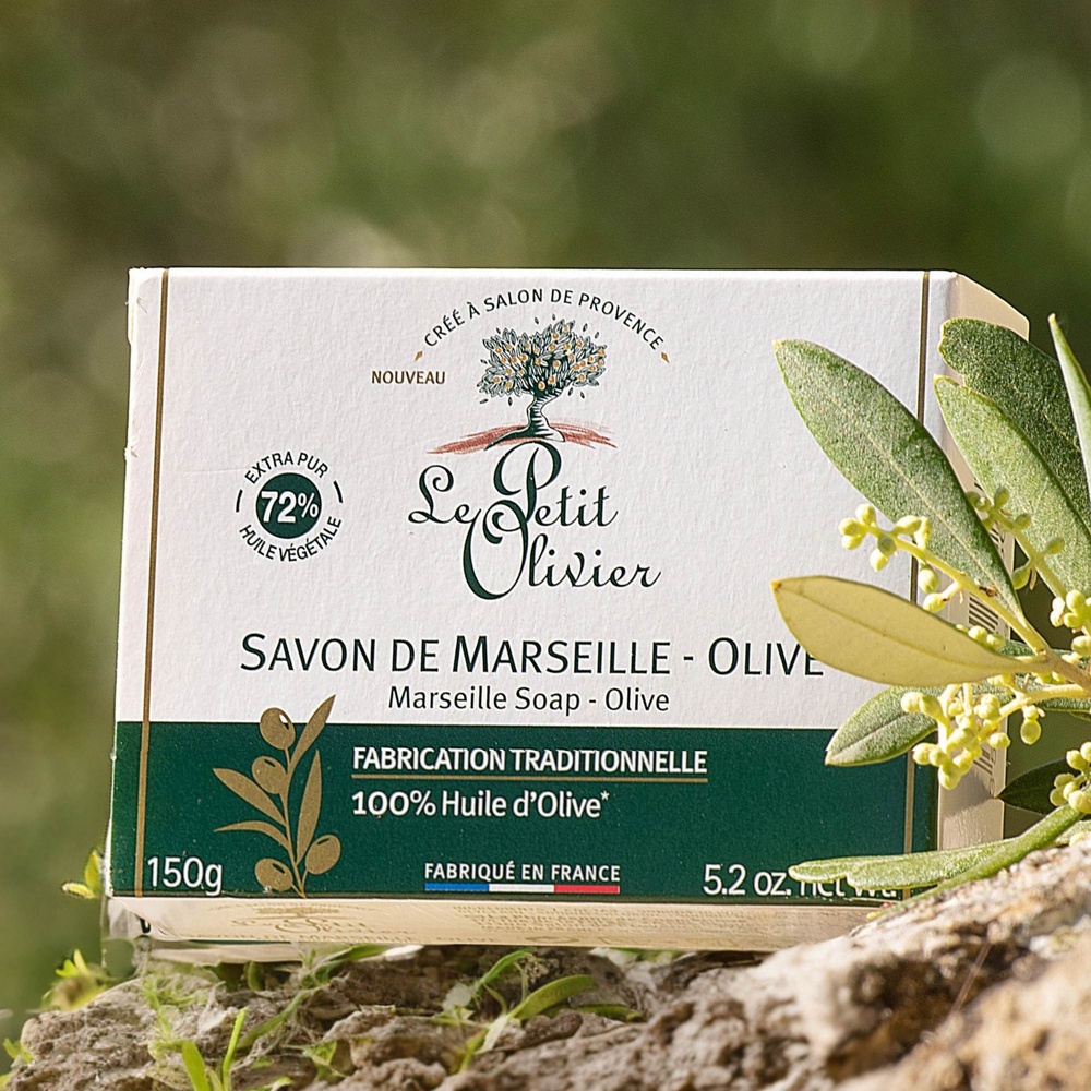 le petit olivier Savon de Marseille Olive Savon Solide - Fabrication Traditionnelle