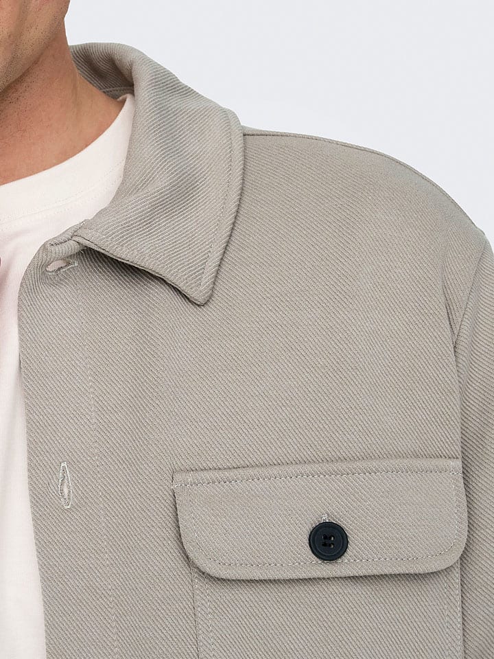 ONLY & SONS Hemd in Grau günstig kaufen
