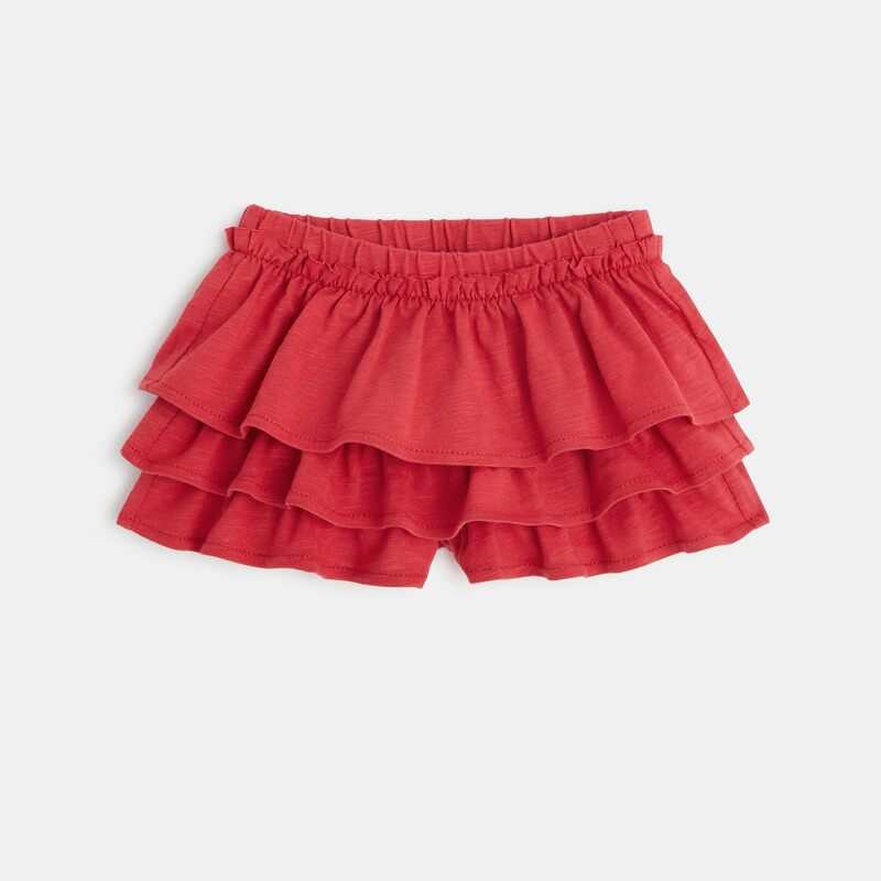 Jupe short bébé fille à volants Absorba
