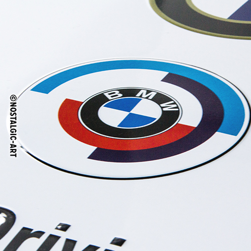 Nostalgic Art Retro Blechschild 30x40cm, Motiv "BMW - Logo Evolution", 1 Stück - ATU