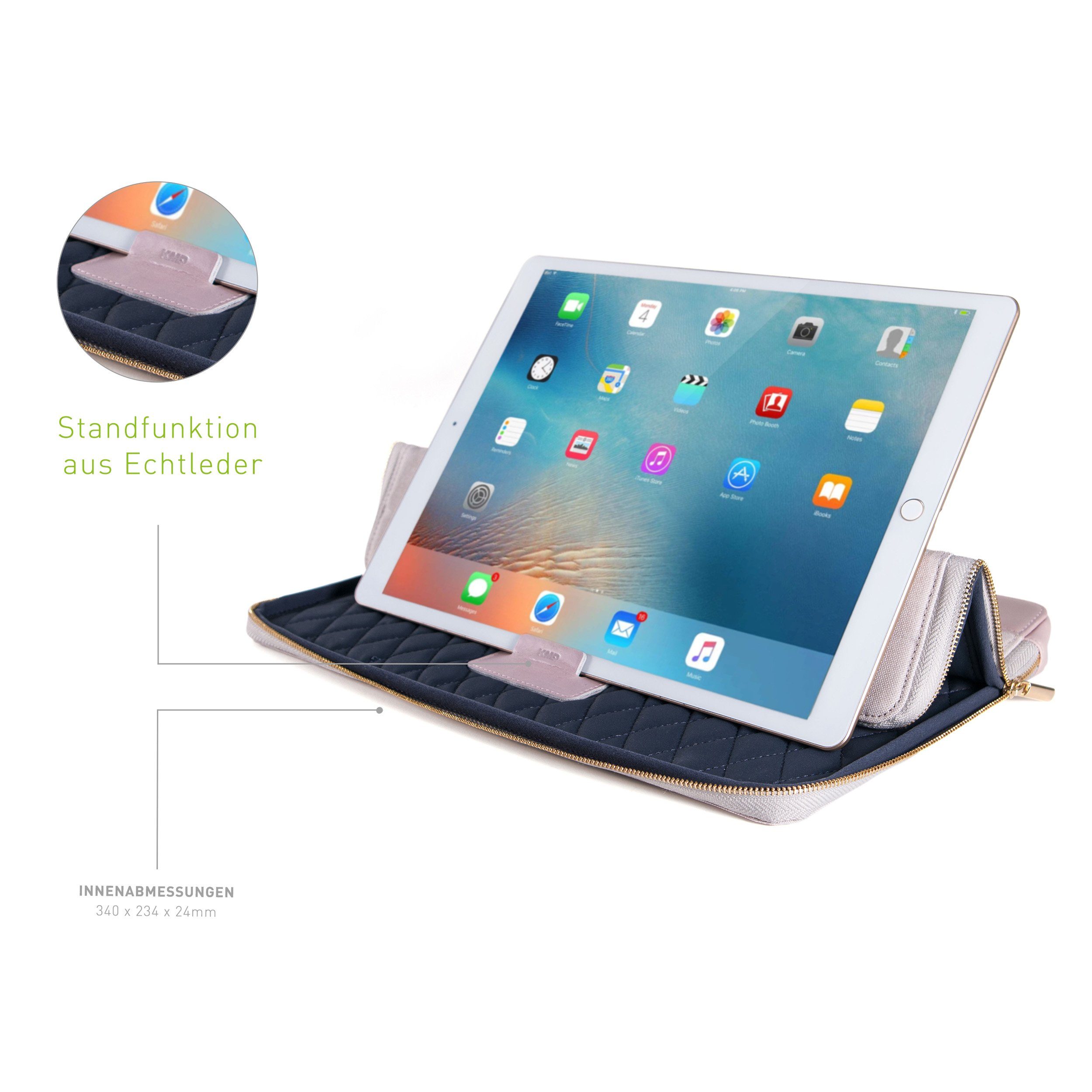 KMP Creative Lifesytle Product Laptoptasche Sleeve für MacBook Air 13 Gray/Pink (1-tlg)
