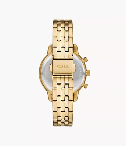 Fossil Uhr Chronograph Neutra Edelstahl goldfarben
