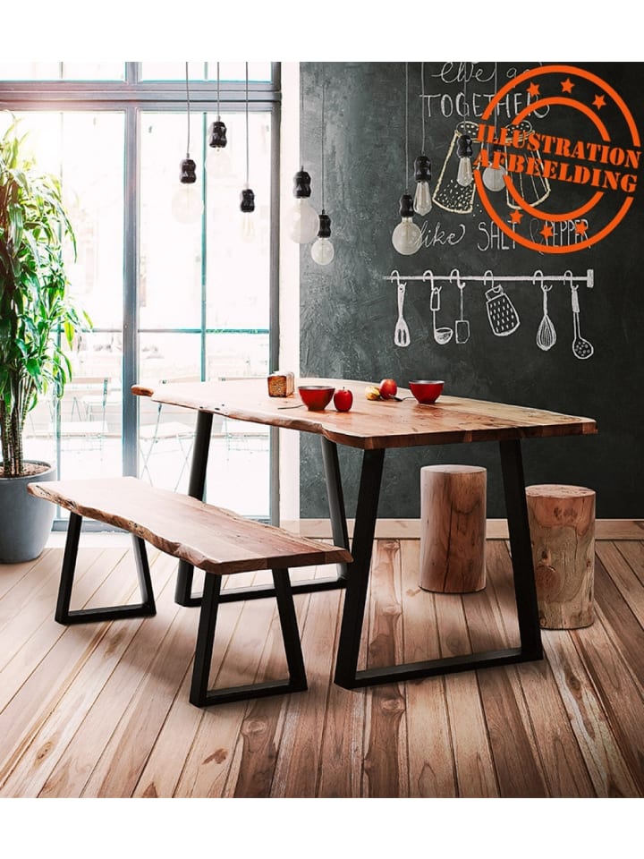 KADIMA DESIGN Esstisch Industrial Akazienholz Metall | Vintage Industrie Stil günstig kaufen